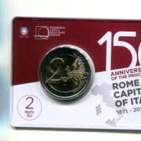 Italia 2021: 2 euro commemorativo "150° Anniversario Roma Capitale", in coincard ufficiale