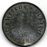 Germania, Terzo Reich (1933-1945): 10 reichspfennig 1941-A "Svastica" (KM#101)
