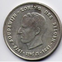 Belgio, Baldovino I (1951-1993): 250 franchi 1976 (KM#158), legende fiamminghe