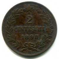 Umberto I (1878-1900): 2 cent.1898 (Gigante#56)