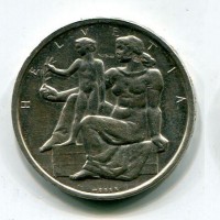 Svizzera, Confederazione: 5 franchi 1948 "Costituzione Federale