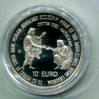 Vaticano 2003: 10 euro  "XXV anno di ponitificato di S.S.Giovanni Paolo II", nella confezione originale