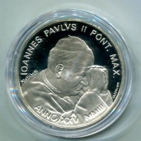 Vaticano 2003: 10 euro  "XXV anno di ponitificato di S.S.Giovanni Paolo II", nella confezione originale