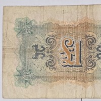 Gran Bretagna, British Military Authority: 1 pound (1943-45) (Pick#M6), scritta a matita