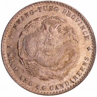 Cina, Kwang-Tung, KUang-Hsu (1875-1908): 20 cent=1 mace e 4,4 candareens (KM#y201), gr. 5,43. grande qualità e fondi lucenti