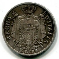 Milano, Napoleone I (1805-1814): 2 lire 1811 (Gigante#140)

