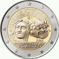 Italia 2016: 2 euro commemorativo "2200° Anniversario della morte di Tito Maccio Plauto"