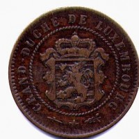 Lussemburgo, Guglielmo III (1849-1890): 5 cent. 1854 (W.Coins#22.1)