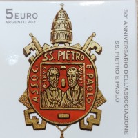 Vaticano 2021: 5 euro "50° Anniversario dell'Associazione SS Pietro e Paolo"