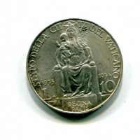 Vaticano, Pio XI (1929-1938): 10 lire 1933-34 (Gigante#15)