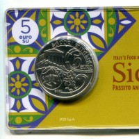 Italia 2021: 5 euro "Sicilia-Passito e Cannolo Siciliano"