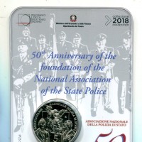 Italia 2018: 5 euro "50° Anniversario Fondazione Associazione Polizia di Stato"