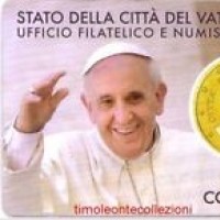 Vaticano 2014: 50 centesimi nella coincard originale zecca