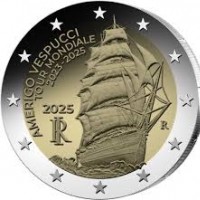 Italia 2025: 2 euro commemorativo "Amerigo Vespucci"

