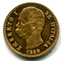 Umberto I (1878-1900): 20 lire 1889 (Gigante#18)
