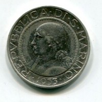 San Marino: 5 lire 1933 (Gigante#20)