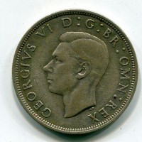 Gran Bretagna, Giorgio VI (1936-1952): 1/2 corona 1945 (Spink#4080)