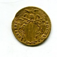 Roma, Benedetto XIV (1740-1758): zecchino 1744 (Muntoni#10c)