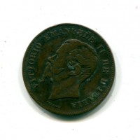 Vittorio Emanuele II (1861-1878): 5 cent. 1862-Na (Gigante#104)