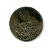 Germania, Baden, Karl Friedrich (1738-1811): 6 kreuzer 1807 (KM#140)