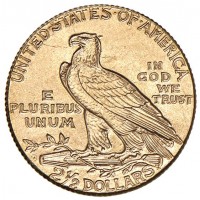 USA: 2 1/2 dollari 1925 "Indian" (KM#128)