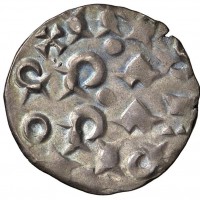 Pavia, Federico II di Svevia (1220-1250): grosso da 4 denari imperiali (MIR#840), grammi 1.32, stupenda patina iridescente