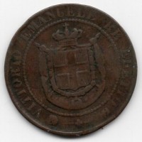Vittorio Emanuele II, Re Eletto (1859-1861): 2 centesimi 1859 (Gigante#18)
