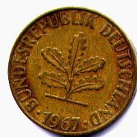 Germania, Rep. Federale (dal 1949): 5 pfennig 1967-G (Michel#10)