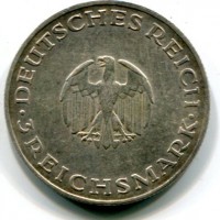 Germania, Repubblica di Weimar (1919-1933): 3 marchi 1929-E "GOTTHOLD LESSING" "(KM#60)