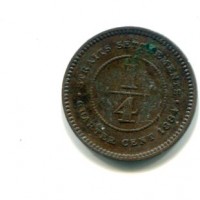 Straits Settlements, Vittoria (1837-1901): 1/4 cent. 1889 (KM#14)
