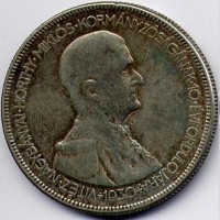 Ungheria, Reggenza (1920-1944): 5 pengo 1930 (W.Coins#512.1)