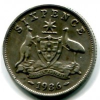 Australia, Giorgio V (1910-1936): 3 pence 1936 (KM#25)

