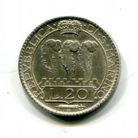 San Marino: 1938, 20 lire (Gigante#8)
