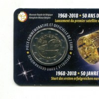 Belgio 2018: 2 euro "50° ANNIVERSARIO SATELLITE ESRO-2B (IRIS)", versione francese