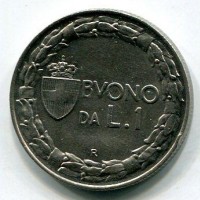 Vittorio Emanuele III (1900-1943): buono da 1 lira 1924 (Gigante#142)
