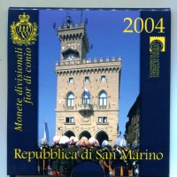 San Marino 2004: serie annuale 8 pezzi più moneta da 5 euro in argento "Repubblica di San Marino"