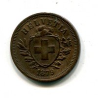 Svizzera, Confederazione: 1 rappen 1879