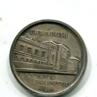 Perù: medaglia "Antonio Raimondi 1826-1890 Collegio", gr.31,31