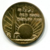 USA, New York 1939: token pubblicitario "150° Anniversario G. Washington"
