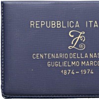 Repubblica Italiana (dal 1946): 100 lire 1974 "Marconi" -PROVA- in argento (Gigante#P7), nella confezione ufficiale della zecca in coppia con quello normale (questo NON è quello che avete trovato nel salvadanaio !!)