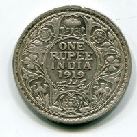 India Britannica, Giorgio V (1910-1936): 1 rupia 1919 (KM#524)