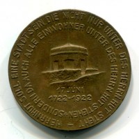 Germania, Sachsen: medaglia 1922, diametro 40 mm. (Schier#10.1)
