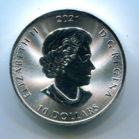 Canada, Elisabetta II (1952-2022): 10 dollari 2021 "Lupo Mannaro" 
