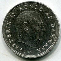 Danimarca, Federico IX (1947-1972): 10 kroner 1967 (KM#856)