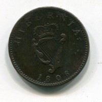 Irlanda, Giorgio III (1760-1820): farthing 1806 (KM#146.1)