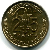 Africa Occidentale Francese: 25 franchi 1957 (KM#9)
