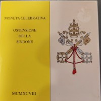 Vaticano, Giovanni Paolo II (1978-2005): 500 lire 1998 "Ostensione della Sindone" (Gigante#334), nella confezione originale