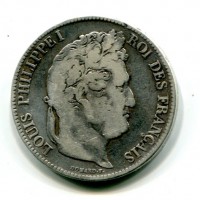 Francia, Luigi Filippo (1830-1848): 5 franchi 1833-B (Gadoury#678)
