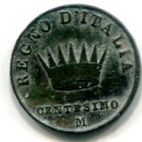 Milano, Napoleone I (1805-1814): 1 cent. 1813 (Gigante#250)

