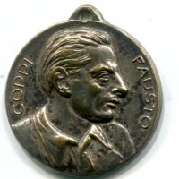 Fausto Coppi: medaglia commemorativa, diametro 28mm